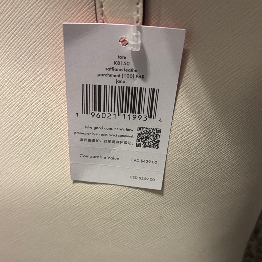 Kate Spade Parchment Tote